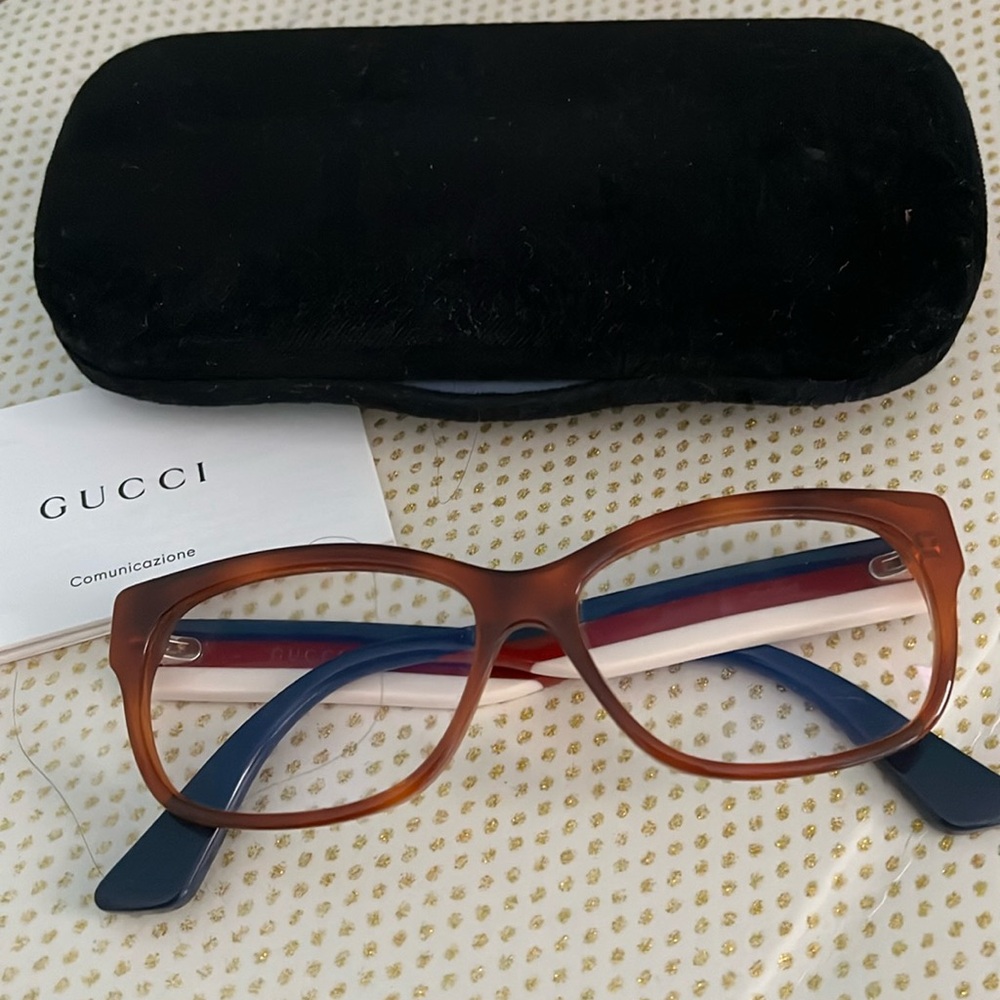 Gucci Tortoise Shell Optical Frames..Made In Ital… - image 1